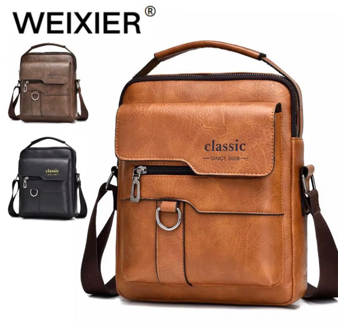Luxury Brand Men Crossbody Bag Leather Shoulder Bag