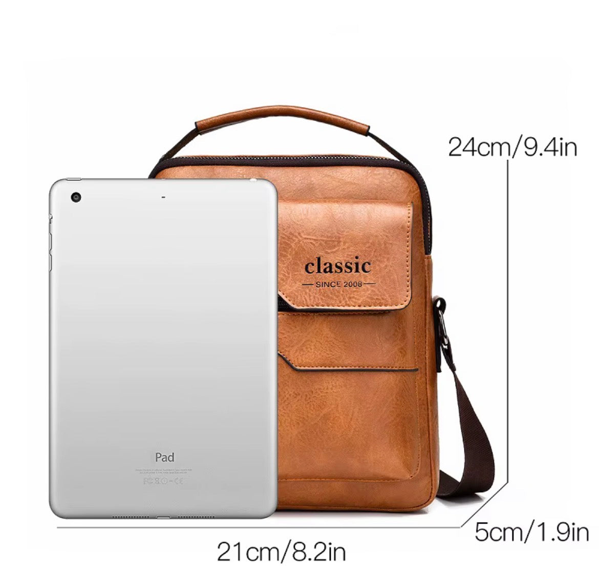 Luxury Brand Men Crossbody Bag Leather Shoulder Bag