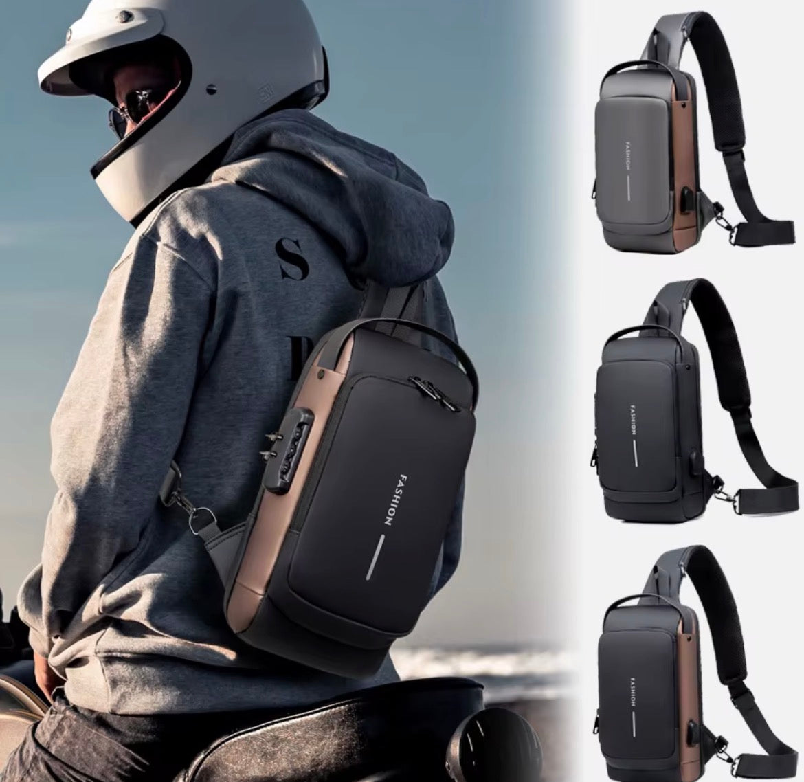 Men Crossbody Bag Anti-Theft Shoulder Bag